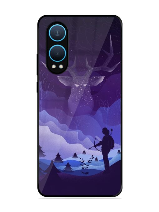 Deer Forest River Glossy Metal Phone Cover for Oneplus Nord Ce 4 Lite (5G)