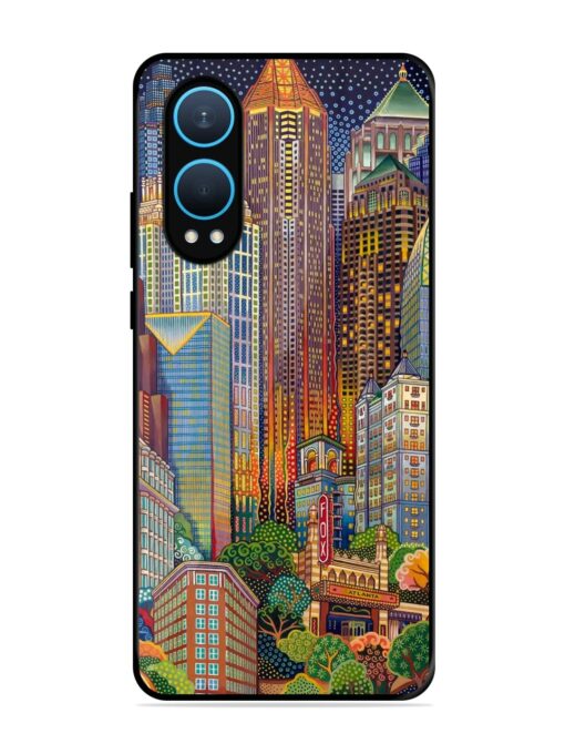 Cityscapes Art Glossy Metal Phone Cover for Oneplus Nord Ce 4 Lite (5G)