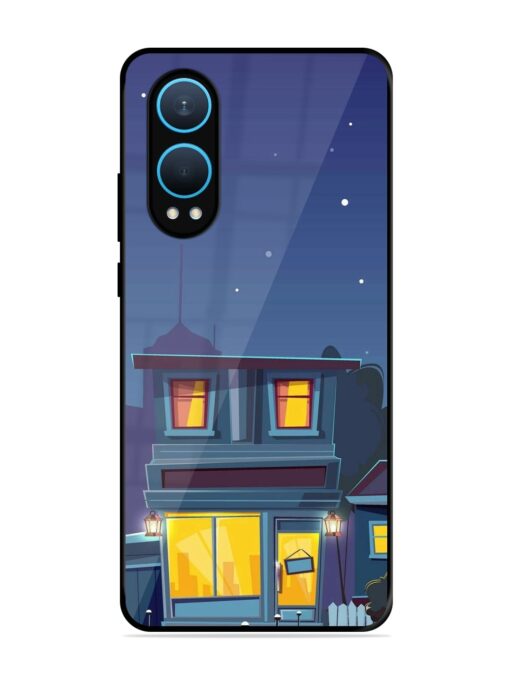 Vector Night House Glossy Metal Phone Cover for Oneplus Nord Ce 4 Lite (5G)