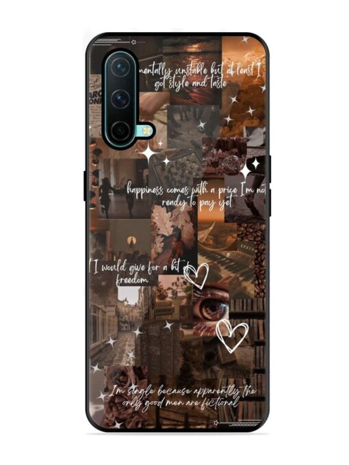 Melancholy Aesthetic Glossy Metal Phone Cover for Oneplus Nord Ce (5G)