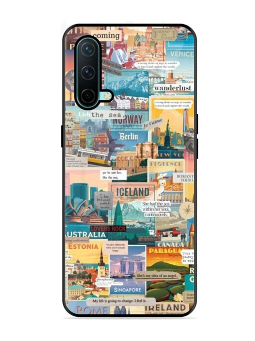 Travel Inspiration Collage Glossy Metal Phone Cover for Oneplus Nord Ce (5G) Zapvi