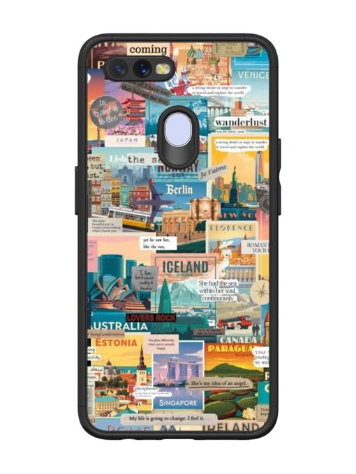 Travel Inspiration Collage Glossy Metal Phone Cover for Oppo A11K Zapvi