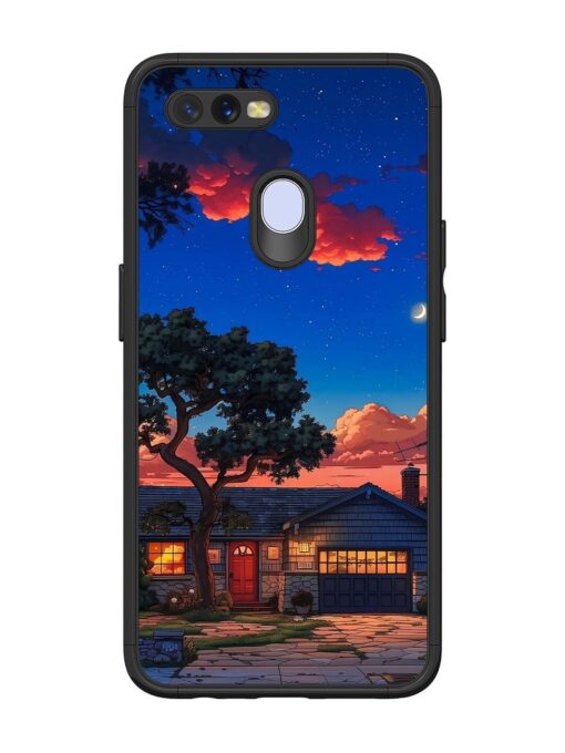 Serene Suburban Twilight Glossy Metal Phone Cover for Oppo A12 Zapvi