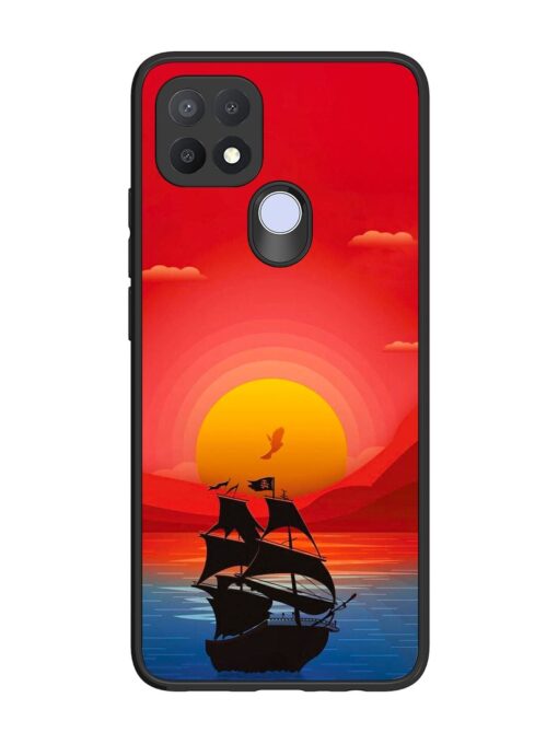 Sunset Sail Glossy Metal Phone Cover for Oppo A15