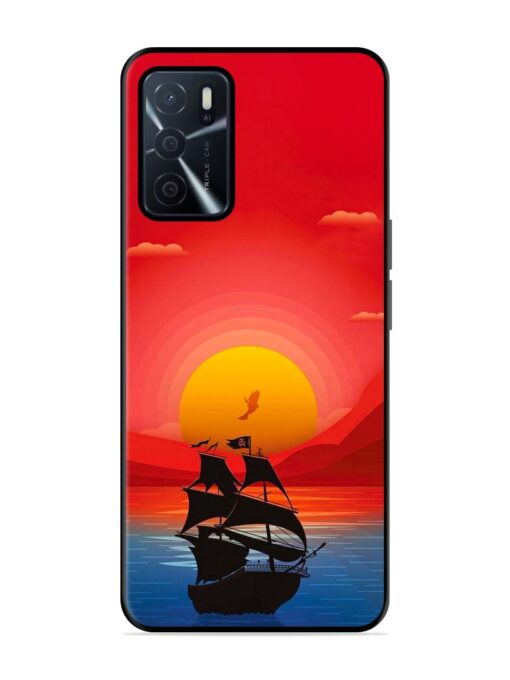 Sunset Sail Glossy Metal Phone Cover for Oppo A16