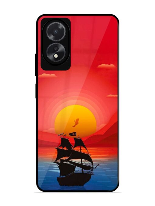 Sunset Sail Glossy Metal Phone Cover for Oppo A18