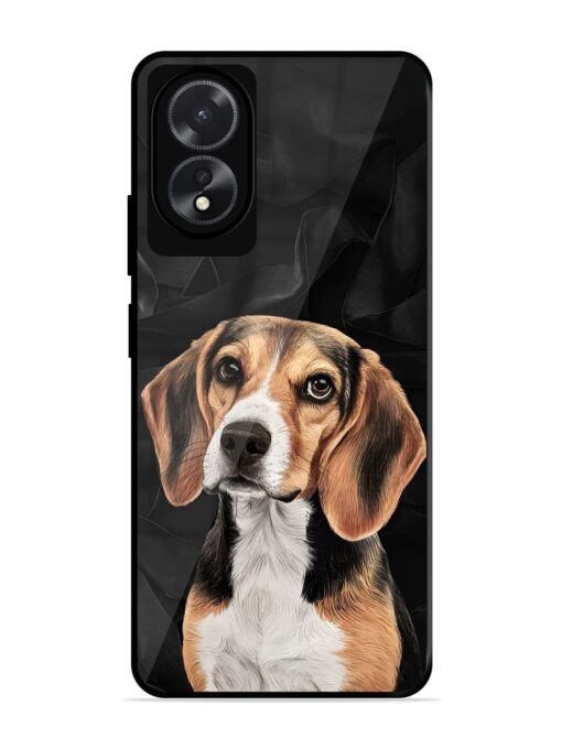 Beagle Portrait Glossy Metal Phone Cover for Oppo A18 Zapvi