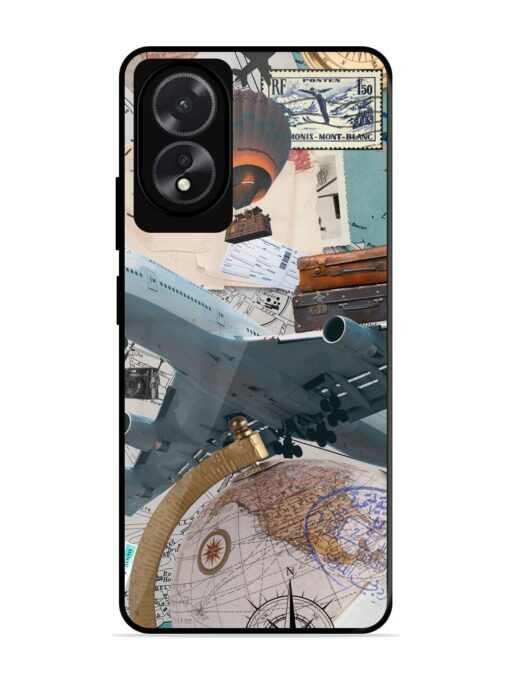 Adventure Awaits Glossy Metal Phone Cover for Oppo A18 Zapvi