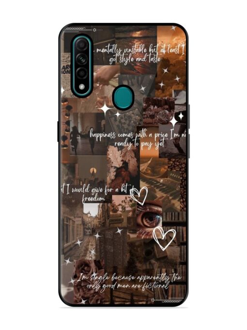 Melancholy Aesthetic Glossy Metal Phone Cover for Oppo A31