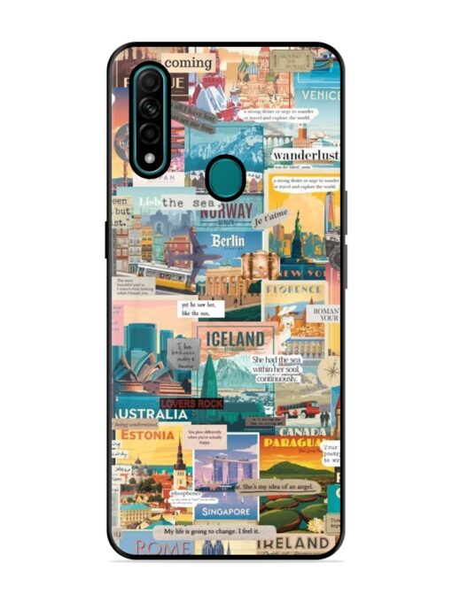 Travel Inspiration Collage Glossy Metal Phone Cover for Oppo A31 Zapvi