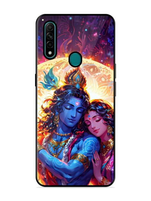 Radha Krishna Art Glossy Metal Phone Cover for Oppo A31 Zapvi