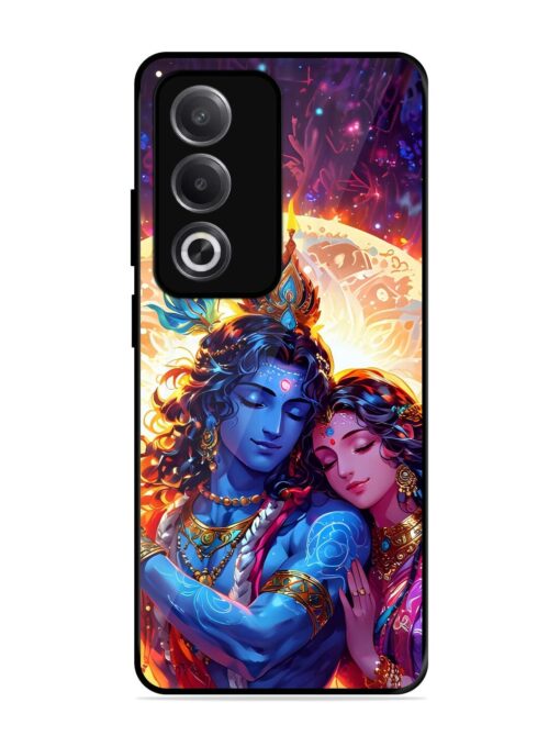 Radha Krishna Art Glossy Metal Phone Cover for Oppo A3 Pro (5G)