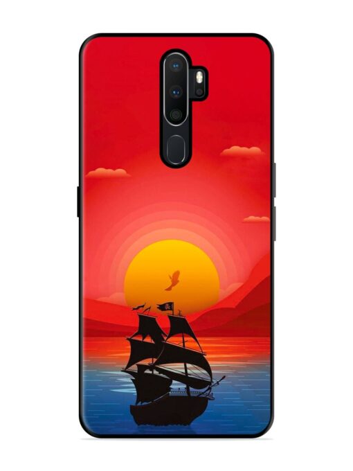 Sunset Sail Glossy Metal Phone Cover for Oppo A5 (2020)