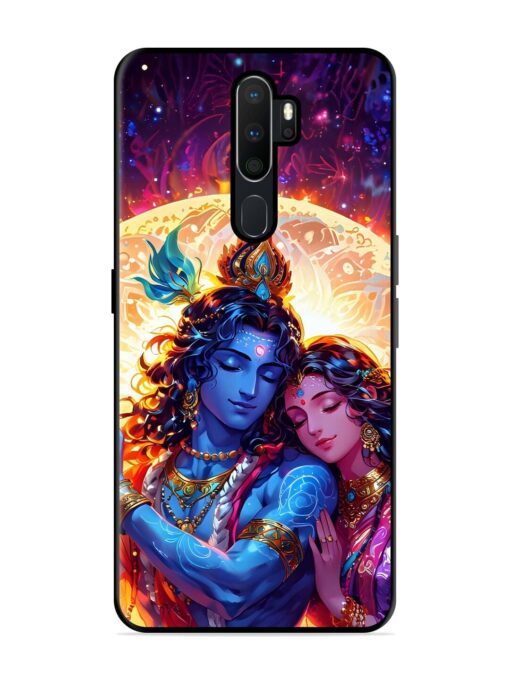 Radha Krishna Art Glossy Metal Phone Cover for Oppo A5 (2020) Zapvi