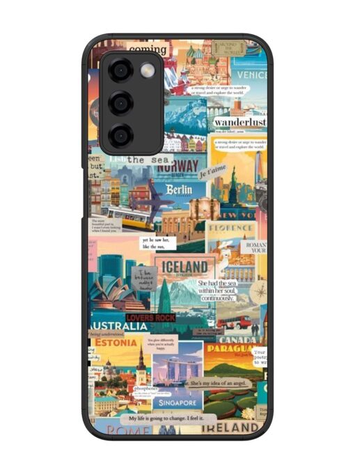 Travel Inspiration Collage Glossy Metal Phone Cover for Oppo A53S (5G)