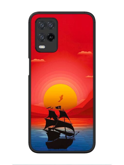 Sunset Sail Glossy Metal Phone Cover for Oppo A54