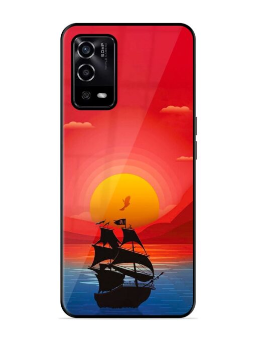 Sunset Sail Glossy Metal Phone Cover for Oppo A55 Zapvi