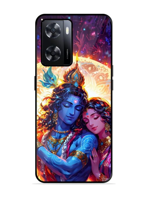 Radha Krishna Art Glossy Metal Phone Cover for Oppo A57 (4G) Zapvi