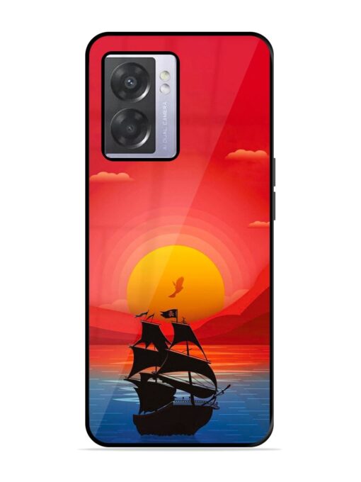 Sunset Sail Glossy Metal Phone Cover for Oppo A57 (5G)