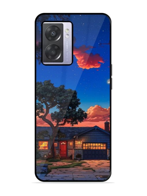 Serene Suburban Twilight Glossy Metal Phone Cover for Oppo A57 (5G)