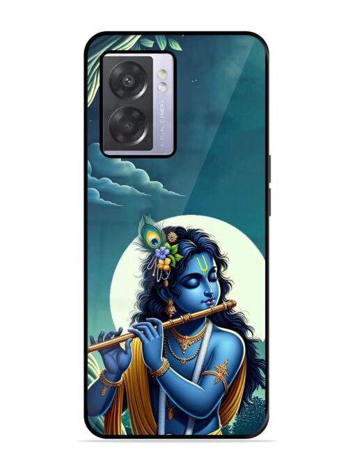 Krishna's Divine Flute Glossy Metal Phone Cover for Oppo A57 (5G) Zapvi