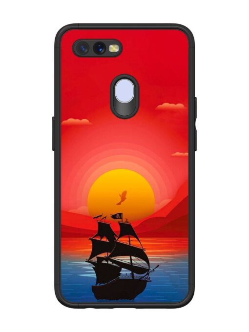 Sunset Sail Glossy Metal Phone Cover for Oppo A7 Zapvi