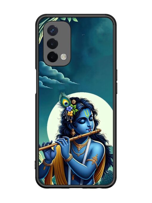 Krishna's Divine Flute Glossy Metal Phone Cover for Oppo A74 (5G) Zapvi