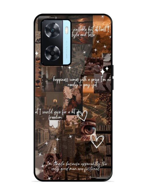 Melancholy Aesthetic Glossy Metal Phone Cover for Oppo A77 Zapvi