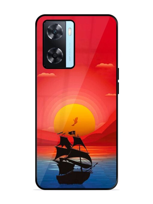 Sunset Sail Glossy Metal Phone Cover for Oppo A77S