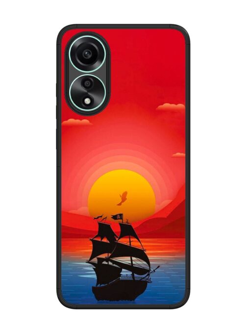 Sunset Sail Glossy Metal Phone Cover for Oppo A78 (4G) Zapvi