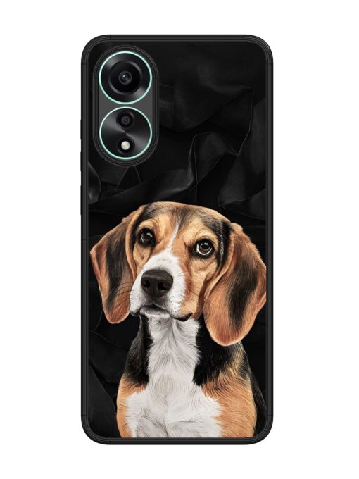 Beagle Portrait Glossy Metal Phone Cover for Oppo A78 (4G)