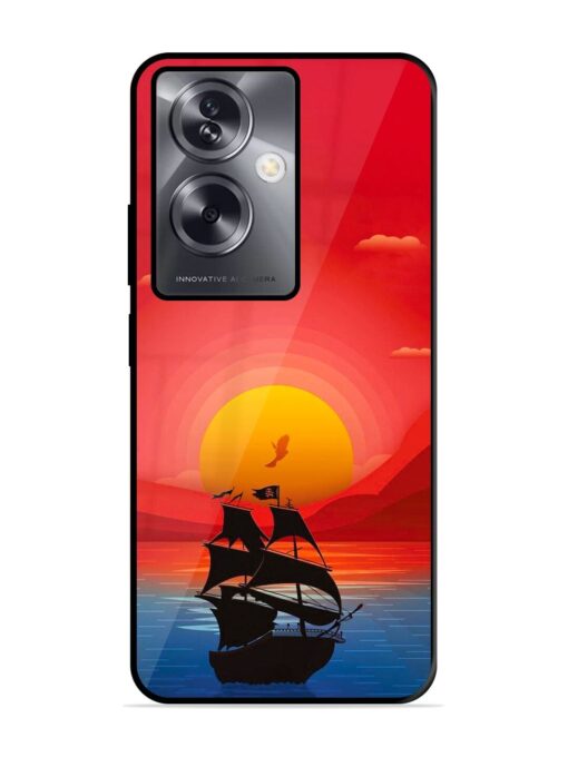 Sunset Sail Glossy Metal Phone Cover for Oppo A79 (5G)