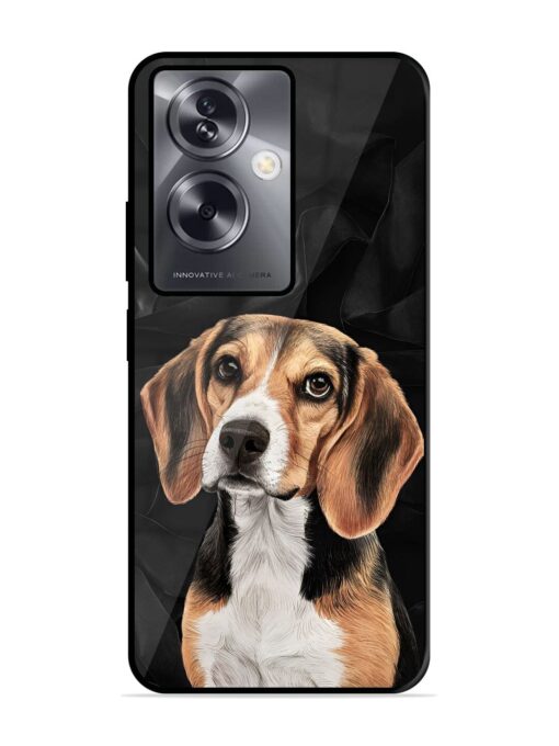 Beagle Portrait Glossy Metal Phone Cover for Oppo A79 (5G)