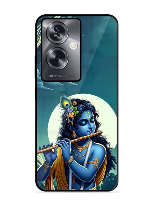 Krishna's Divine Flute Glossy Metal Phone Cover for Oppo A79 (5G)