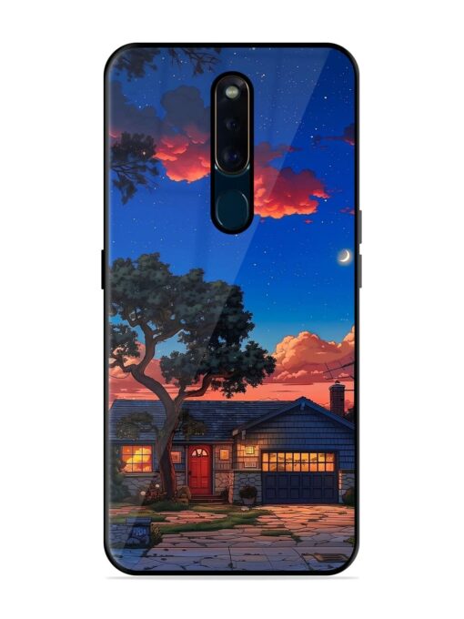 Serene Suburban Twilight Glossy Metal Phone Cover for Oppo F11 Pro Zapvi