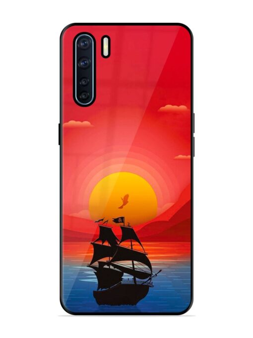 Sunset Sail Glossy Metal Phone Cover for Oppo F15 Zapvi