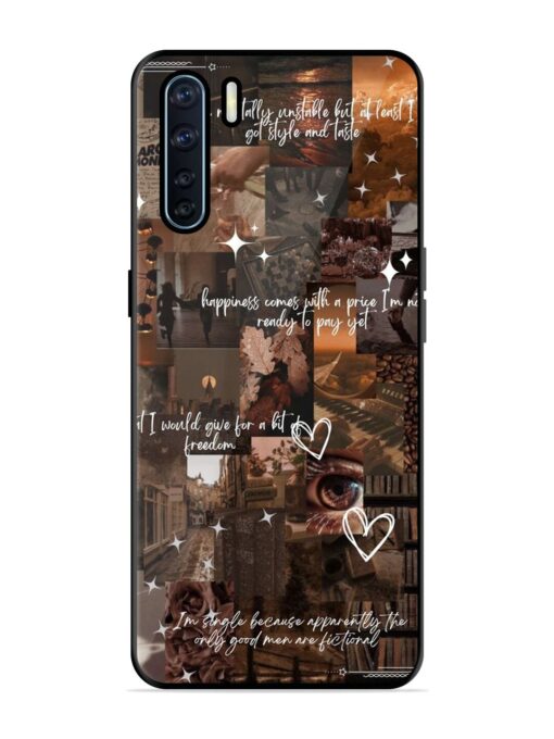 Melancholy Aesthetic Glossy Metal Phone Cover for Oppo F15