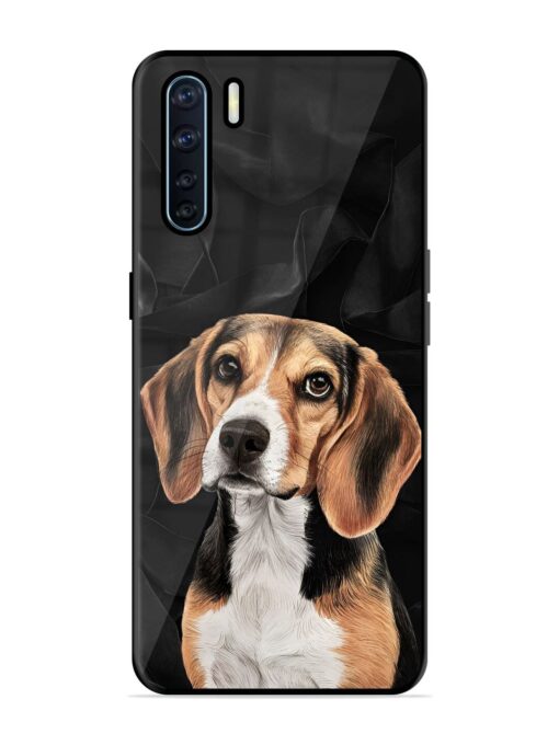 Beagle Portrait Glossy Metal Phone Cover for Oppo F15 Zapvi