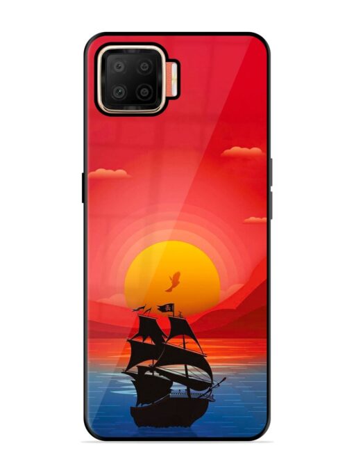 Sunset Sail Glossy Metal Phone Cover for Oppo F17 Zapvi