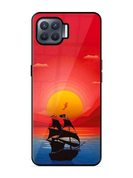 Sunset Sail Glossy Metal Phone Cover for Oppo F17 Pro