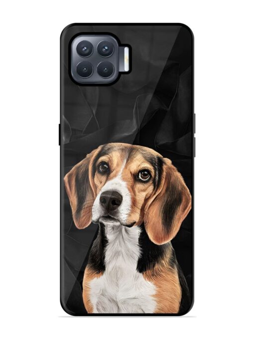 Beagle Portrait Glossy Metal Phone Cover for Oppo F17 Pro