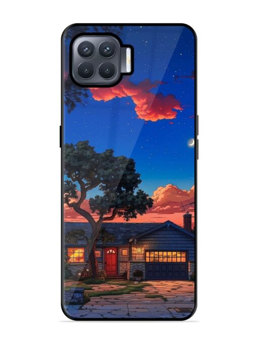 Serene Suburban Twilight Glossy Metal Phone Cover for Oppo F17 Pro