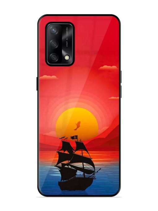 Sunset Sail Glossy Metal Phone Cover for Oppo F19 Zapvi