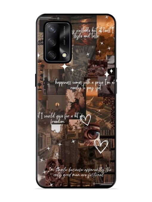 Melancholy Aesthetic Glossy Metal Phone Cover for Oppo F19 Zapvi