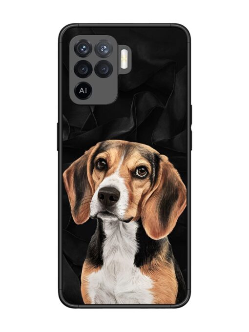 Beagle Portrait Glossy Metal Phone Cover for Oppo F19 Pro