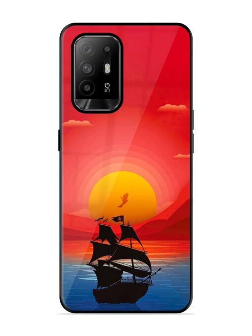 Sunset Sail Glossy Metal Phone Cover for Oppo F19 Pro Plus