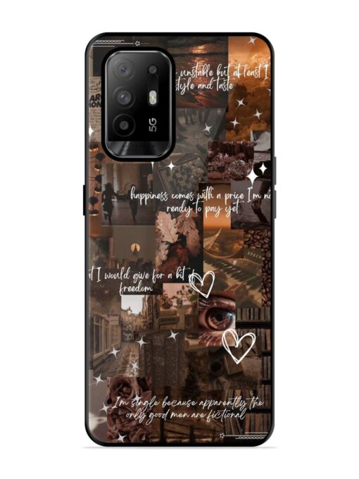 Melancholy Aesthetic Glossy Metal Phone Cover for Oppo F19 Pro Plus