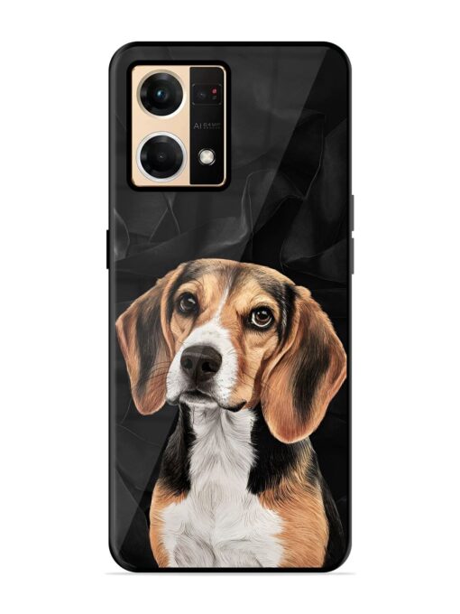 Beagle Portrait Glossy Metal Phone Cover for Oppo F21 Pro (4G)