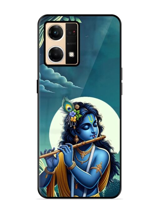 Krishna's Divine Flute Glossy Metal Phone Cover for Oppo F21 Pro (4G)