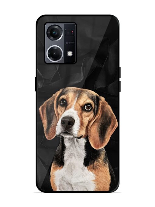 Beagle Portrait Glossy Metal Phone Cover for Oppo F21S Pro (4G) Zapvi